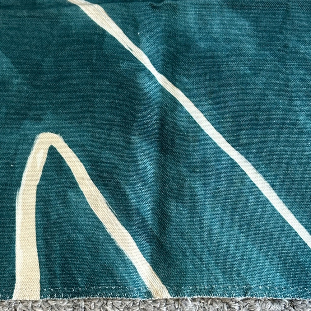 Lee Jofa Fabric Sample Remnant Graffito Teal Pearl 12” Kelly Wearstler Crafts - Picture 12 of 12